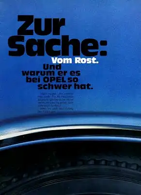 Opel Rostschutz Prospekt 8.1968