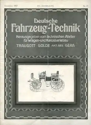 Deutsche Fahrzeug-Technik 1927 Heft 23