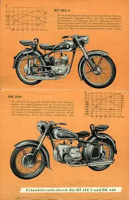IFA RT 125/1 und IFA BK 350 Prospekt 1953