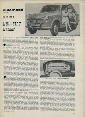 NSU-Fiat Neckar Test ca. 1960