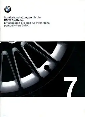 BMW 7er Sonderausstattung Prospekt 1999