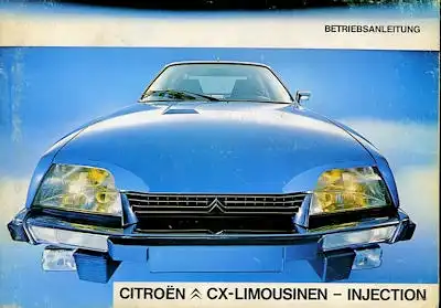 Citroen CX Mappe mit Bedienungsanleitung ca. 1975