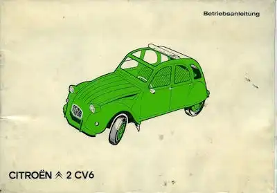 Citroen 2 CV 6 Mappe mit Bedienungsanleitung ca. 1975