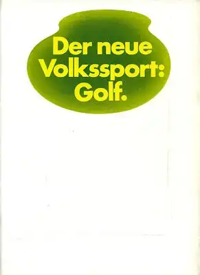 VW Golf 1 Prospekt 6.1974