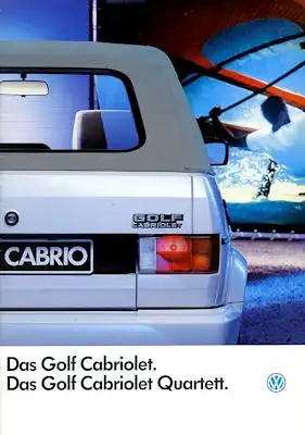 VW Golf 1 Cabriolet Prospekt 8.1993
