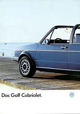VW Golf 1 Cabriolet Prospekt 1.1987