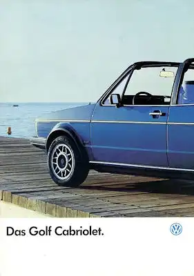 VW Golf 1 Cabriolet Prospekt 1.1986