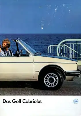 VW Golf 1 Cabriolet Prospekt 8.1985