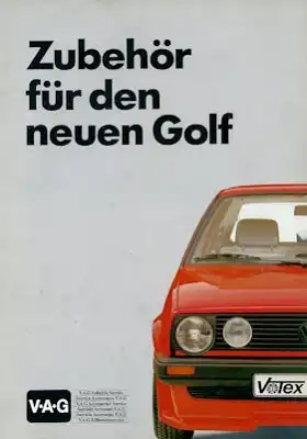 VW Golf 2 Zubehör Prospekt 8.1983