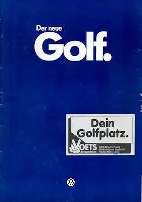 VW Golf 2 Prospekt 8.1983