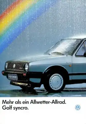 VW Golf 2 Syncro Prospekt 3.1986