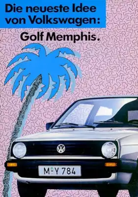VW Golf 2 Memphis Prospekt 8.1987