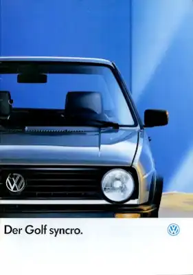 VW Golf 2 Syncro Prospekt 8.1987