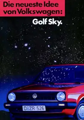 VW Golf 2 Sky Prospekt 2.1987
