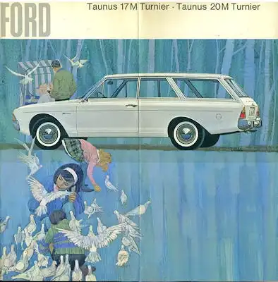 Ford Taunus 17 M + 20 M Turnier Prospekt ca. 1964