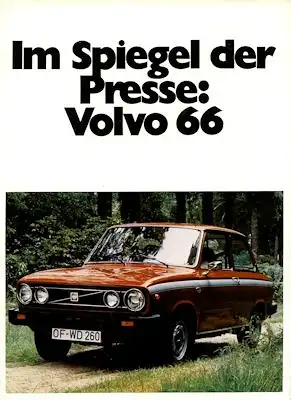 Volvo 66 Mappe mit Pressestimmen 1976