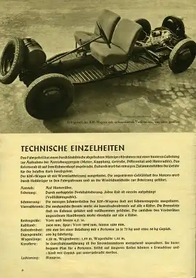 VW KdF-Wagen Prospekt 1939/1980er Jahre Reprint