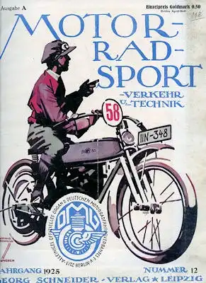 Motorrad Verkehr Sport und Technik 1925 Heft 12