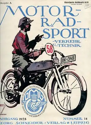 Motorrad Verkehr Sport und Technik 1925 Heft 14