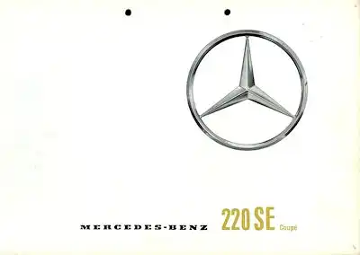 Mercedes-Benz 220 SE Coupé Prospekt 4.1961