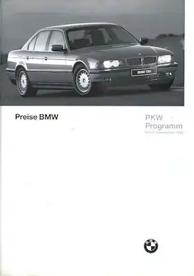 BMW Preisliste 9.1996
