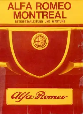 Alfa-Romeo Montreal Bedienungsanleitung 1972 Kopie!