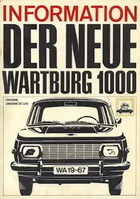 Wartburg 1000 Prospekt 1967