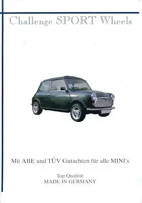 Mini Challenge Felgen Prospekt 1990er Jahre