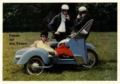 MZ ES 250/1 mit Seitenwagen Prospekt 1965