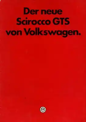 VW Scirocco 2 GTS Prospekt 1.1983