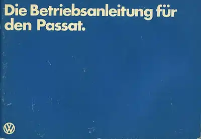 VW Passat Bedienungsanleitung 1.1981