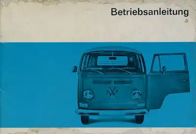 VW T 2 Bedienungsanleitung 8.1968
