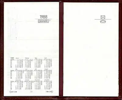 Porsche Taschenkalender 1988