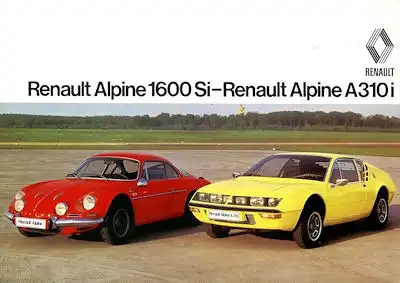 Renault Alpine 1600 Si + A 310 i Prospekt ca. 1973