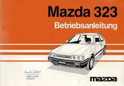 Mazda 323 Bedienungsanleitung 1985
