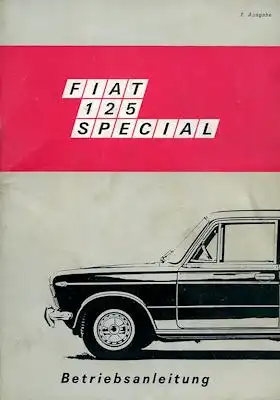 Fiat 125 Spezial Bedienungsanleitung 1969