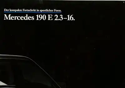 Mercedes-Benz 190 E2.3-16 Prospekt 8.1984