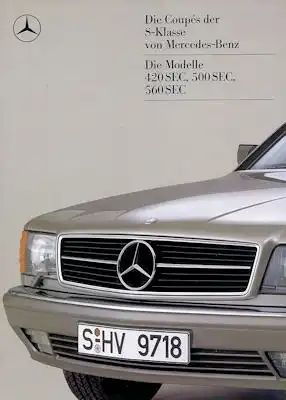 Mercedes-Benz 420-560 SEC Prospekt 12.1986