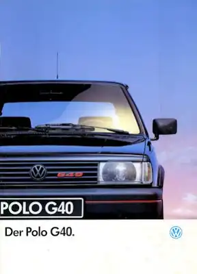 VW Polo 2 Facelift G 40 Prospekt 8.1991