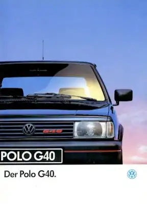 VW Polo 2 Facelift G 40 Prospekt 9.1991