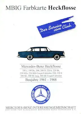 Mercedes-Benz Farben W 110 111 112 und 100 von 1999