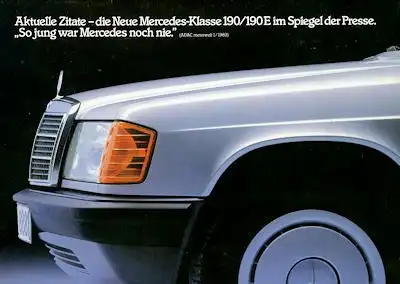 Mercedes-Benz 190 im Spiegel der Presse Prospekt 4.1983