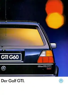 VW Golf 2 GTI G 60 Prospekt 1.1991