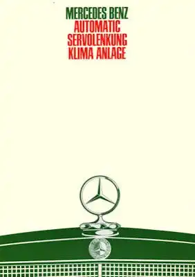 Mercedes-Benz Sonderausstattung Prospekt 6.1968