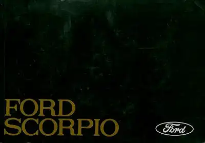 Ford Scorpio Bedienungsanleitung 6.1989