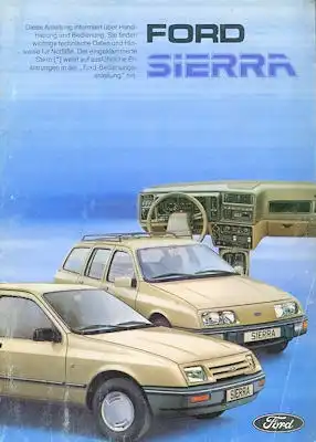 Ford Sierra Kurz-Anleitung 9.1982