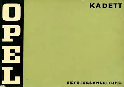 Opel Kadett B Bedienungsanleitung 10.1970