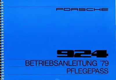 Porsche 924 Bedienungsanleitung 1979