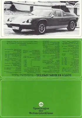 Lotus Europa Special Prospekt ca. 1970