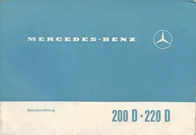 Mercedes-Benz 200D 220D Bedienungsanleitung 11.1970